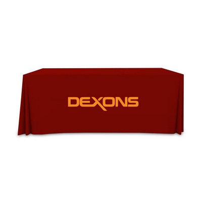 Premium Full Color Table Covers & Throws - 3 Sided (6' x 2.5')