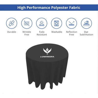 Round Table Throws, Fire Retardant Polyester Fabric (31.5" x 43")
