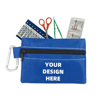 7-Piece Emergency First Aid Kit w/ Carabiner