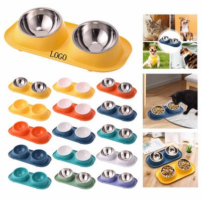 Stainless Steel Double Pet Bowl